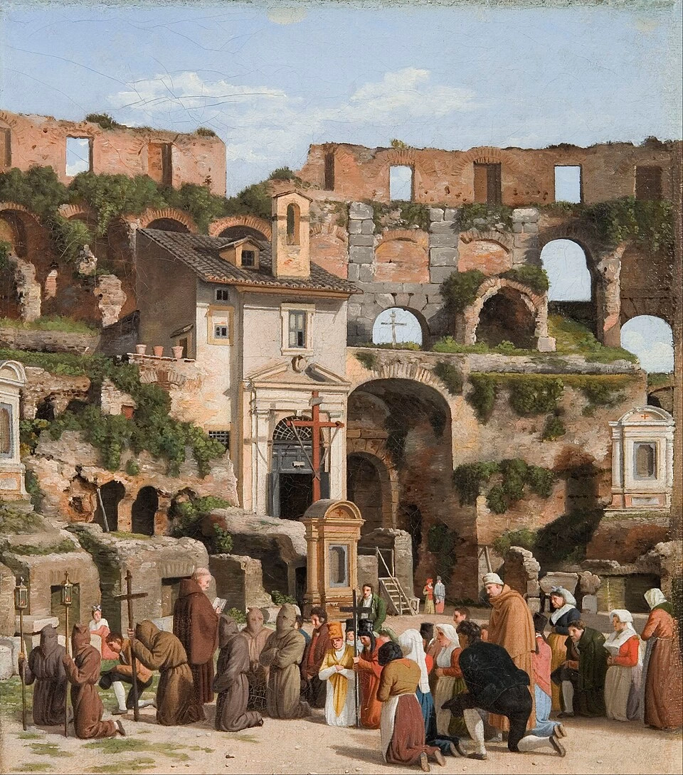 Vista dell'interno del Colosseo - Den Hirschsprungske Samling